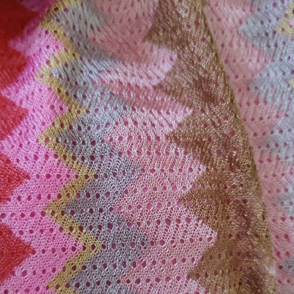 Sky Pink and Brown Zigzag Halter Maxi Dress - Picture 7 of 8